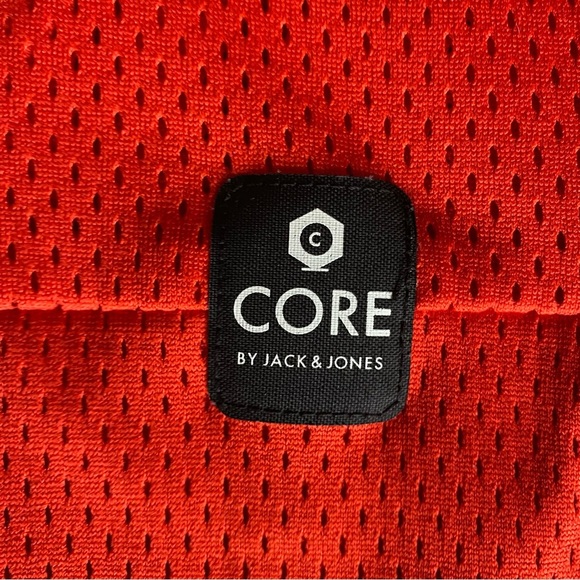 Jack &Jones Core Zip Up Red Sweater Jacket Relaxed Fit Workwear Travel Size L - Picture 4 of 9